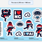 Ninjas Sticker Sheets