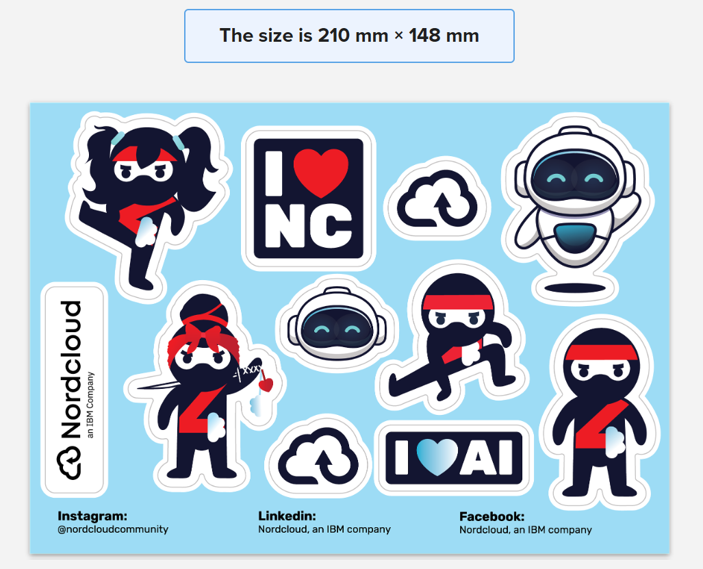 Ninjas Sticker Sheets